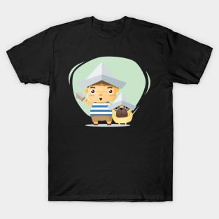 Boy and Dog in Sailor Costume T-Shirt